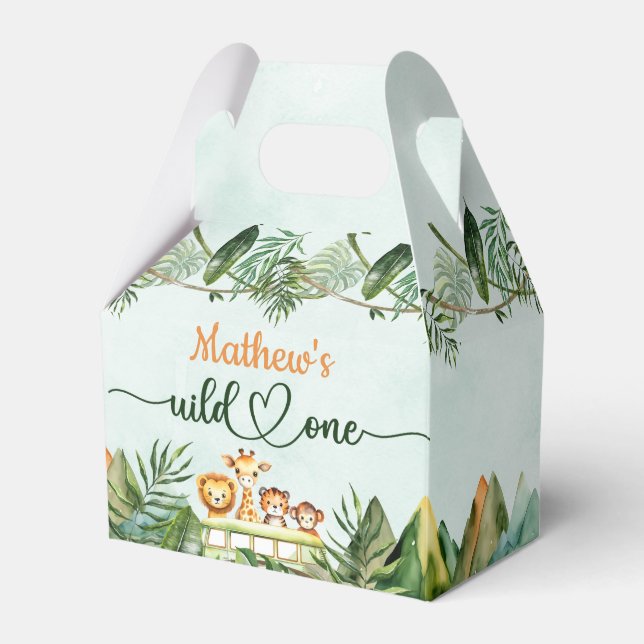 Caja Para Regalos Safari Wild One First Birthday (Front Side)