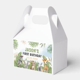 Caja Para Regalos Safari Wild One First Boy Cumpleaños