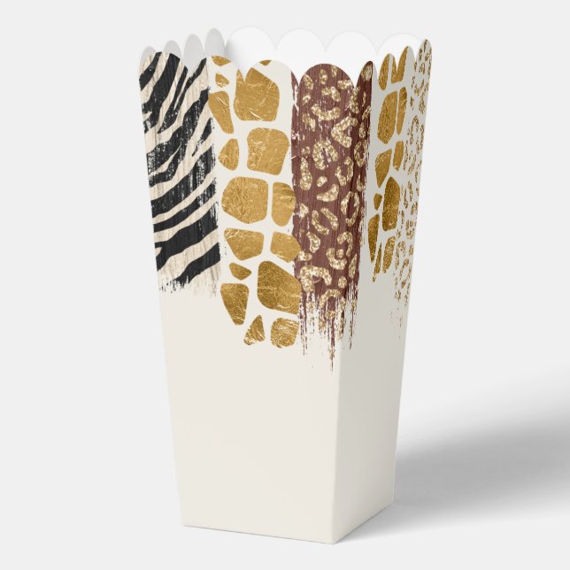 Caja Para Regalos Safari Wild un animal imprime su cumpleaños (Reverso )