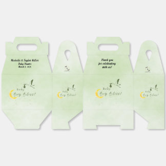 Caja Para Regalos Sage Green Baby Boy Bliss Stork Special Delivery