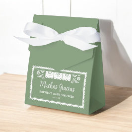 Caja Para Regalos Sage Green Cielito Lindo Baby Shower Mexicano