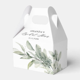 Caja Para Regalos Sage Green Eucalyptus Minimalista Brillante