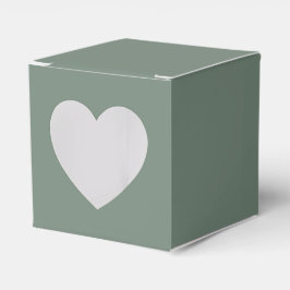 Caja Para Regalos Sage Green Heart