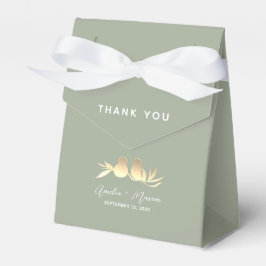 Caja Para Regalos Sage Green Lovebirds Wedding