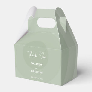 Caja Para Regalos Sage Green Modern Monograma Boda