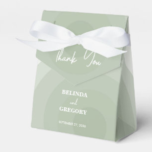 Caja Para Regalos Sage Green Modern Monograma Boda