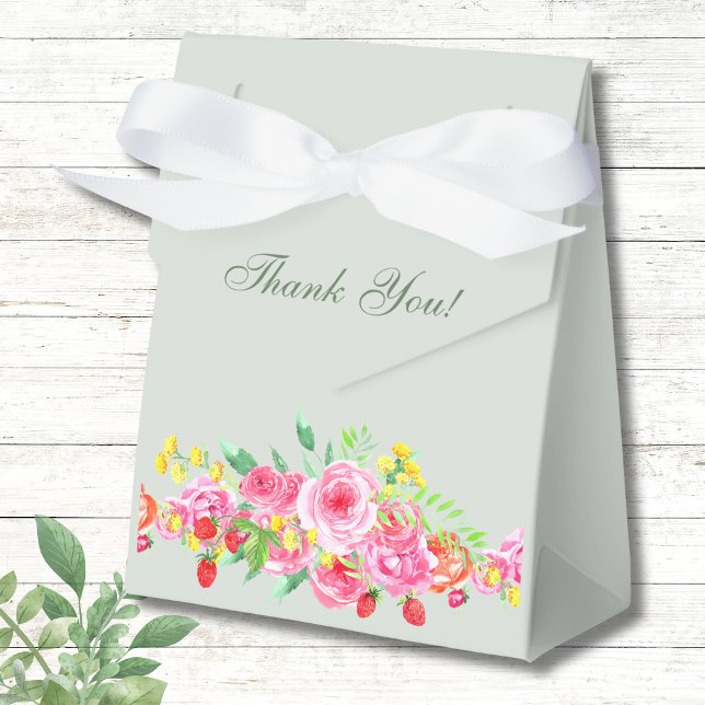 Caja Para Regalos Sage Green Rubor Pink Peony Shower (Subido por el creador)