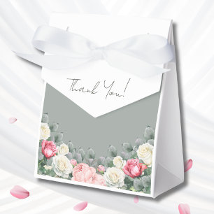 Caja Para Regalos Sage Green Vintage Rosas Jardín Británico