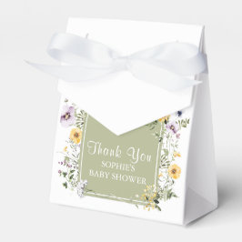 Caja Para Regalos Sage Green Wildflower Baby In Bloom Baby Shower