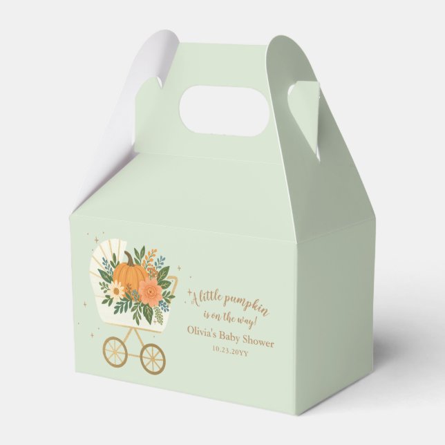 Caja Para Regalos Sage Little Pumpkin Baby Shower (Front Side)