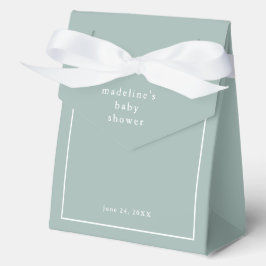 Caja Para Regalos Sage simple Green Gender Neutral Baby Shower