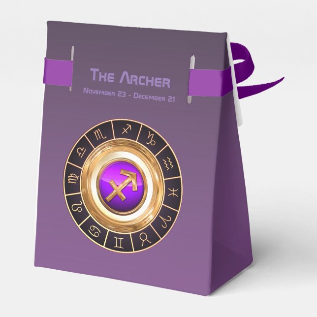 Caja Para Regalos Sagittarius - El Rótulo Archer Zodiac (Reverso)