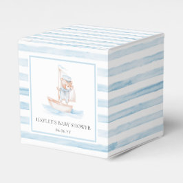 Caja Para Regalos Sailor Bear Blue Stripe Baby Shower