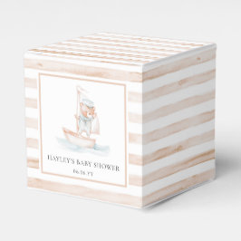 Caja Para Regalos Sailor Bear Tan Stripe Baby Shower