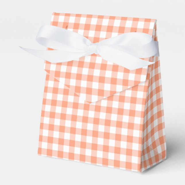 Caja Para Regalos Salmon Gingham (Front Side)