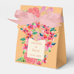 Caja Para Regalos Salpicadura floral tropical hawaiana personalizada