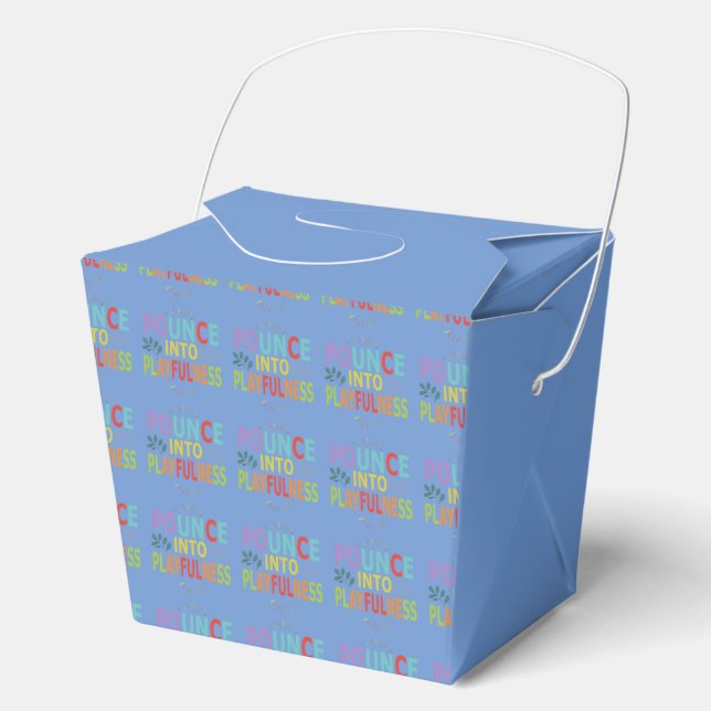 Caja Para Regalos "Saltar a la alegría.Favor Box (Anverso)