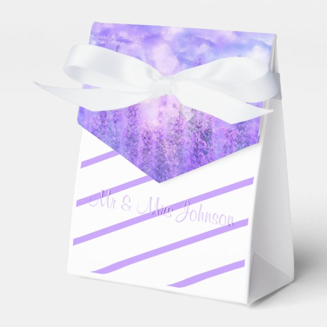 Caja Para Regalos Salto morado y mariposa (Front Side)