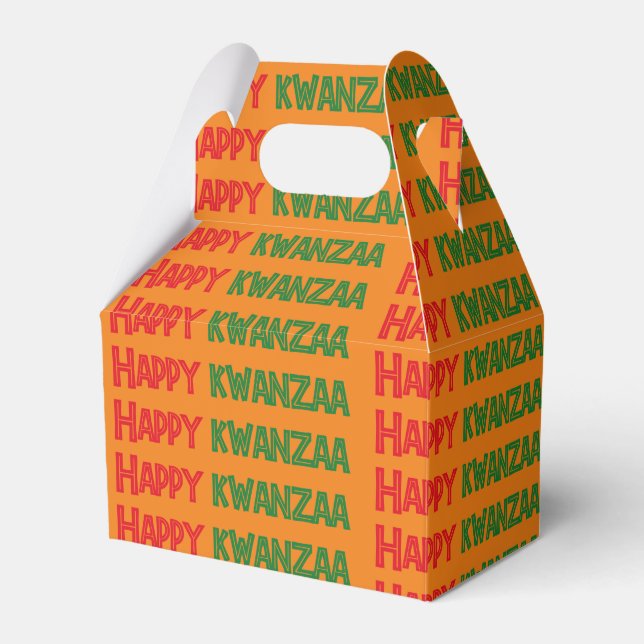 Caja Para Regalos Saludo Feliz Kwanzaa (Front Side)