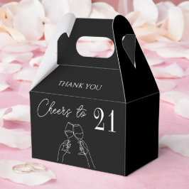 Caja Para Regalos Saludos a la elegancia de 21 años