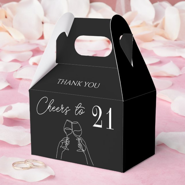 Caja Para Regalos Saludos a la elegancia de 21 años (Boda)