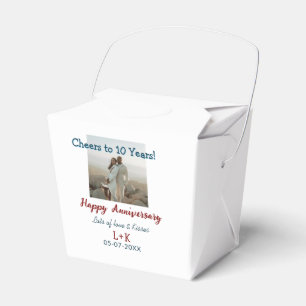 Caja Para Regalos Saludos a los 10 años feliz aniversario agregar da
