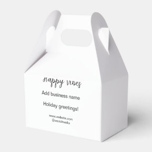 Caja Para Regalos Saludos de Navidad con vibraciones felices negocio