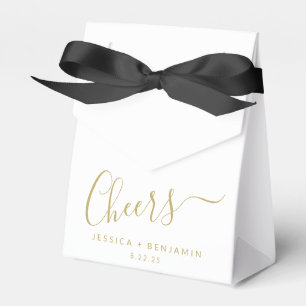 Caja Para Regalos Saludos Minimalistas Bodas personalizadas en blanc