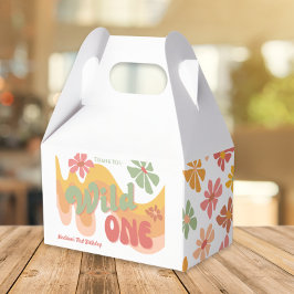 Caja Para Regalos Salvaje Un Retro Arcoiris Daisy Primer Cumpleaños