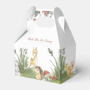 Caja Para Regalos Salvaje Uno Cumpleaños 1 marrón Ciervo Bebé y Amig