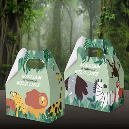 Caja Para Regalos Salvaje Uno Safari de la Jungla Animales Primer Cu