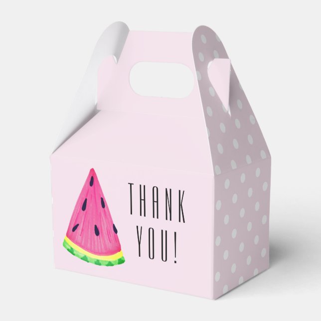 Caja Para Regalos sandía Gracias Chicas Cumpleaños (Front Side)