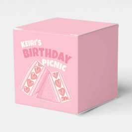 Caja Para Regalos Sandwich de fresa rosada Cumpleaños Fiesta de picn