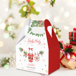 Caja Para Regalos Santa Baby Christmas Baby Shower Red Outfit