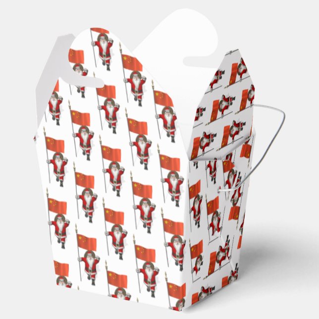 Caja Para Regalos Santa Claus Con Bandera De China (Abierto)