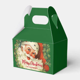 Caja Para Regalos Santa Claus de época con Navidades de guirnaldas d
