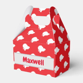 Caja Para Regalos Santa Claus en rojo