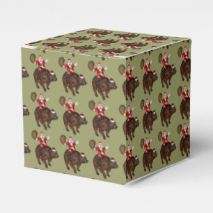 Caja Para Regalos Santa Claus montando un oso