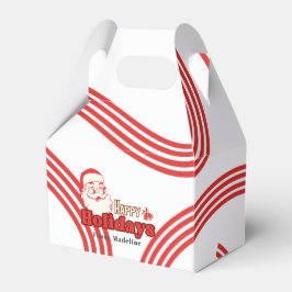 Caja Para Regalos Santa Claus travieso retro