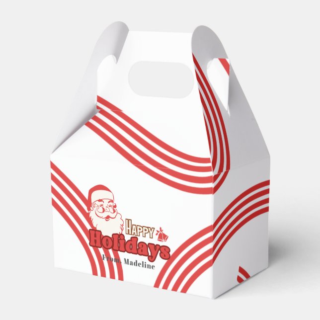 Caja Para Regalos Santa Claus travieso retro (Front Side)