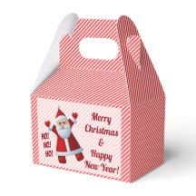 ¡Santa Ho! Ho! Ho! Rayas de Caramelo Personalizabl