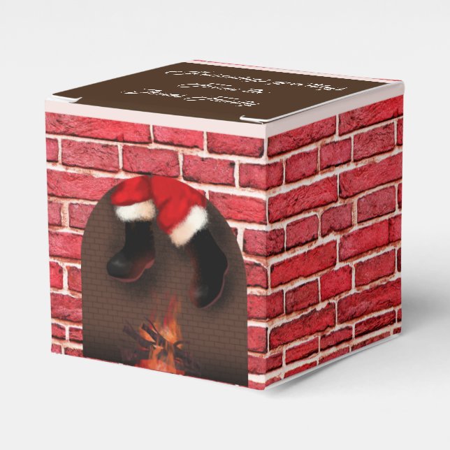 Caja Para Regalos Santa por la chimenea (Costado Anverso)