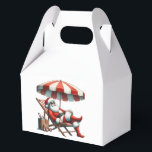 Caja Para Regalos Santa under a Beach Umbrella Christmas<br><div class="desc">A funny Christmas design with Santa sitting under a beach umbrella on a tropical island!</div>