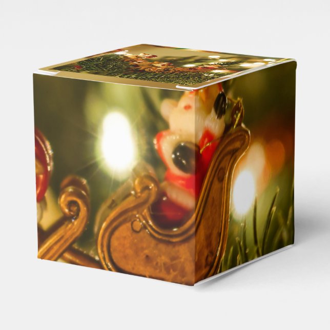 Caja Para Regalos Santa y reno (Costado Anverso)