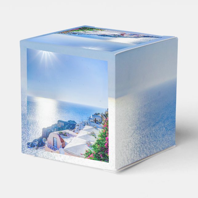 Caja Para Regalos Santorini Grecia (Reverso Costado)