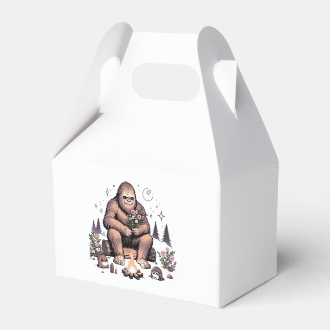 Caja Para Regalos Sasquatch sosteniendo flores (Front Side)
