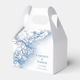 Caja Para Regalos Savannah Georgia Map Elegant Blue Boda