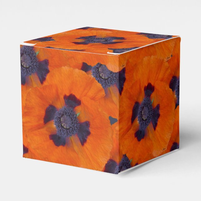 Caja Para Regalos Scarlet Naranja Poppy 1 (Costado Anverso)