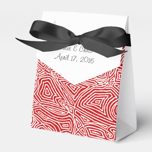 Caja Para Regalos Scribbleprints Red Pattern (Front Side)