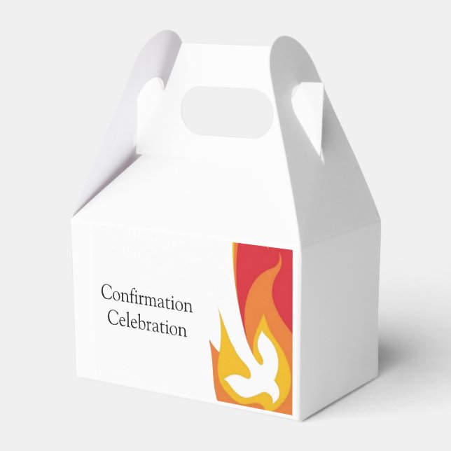 Caja Para Regalos Se edita la confirmación del fuego y la paloma roj (Front Side)